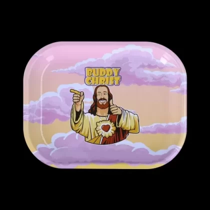Jay and Silent Bob Buddy Christ Rolling Tray – Heavenly Background