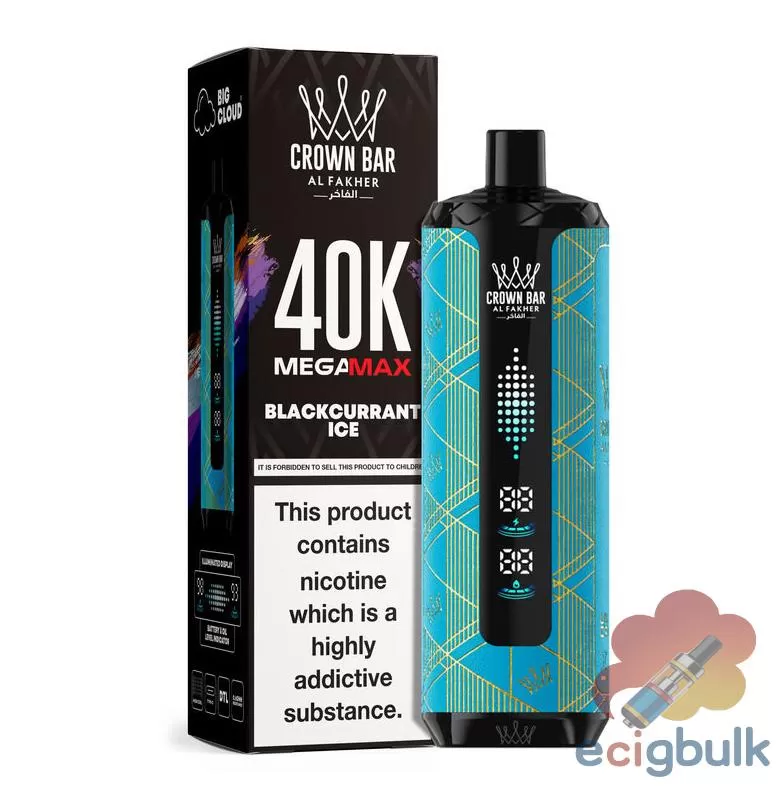 Alfakher MegaMax Cloudmax 40K Disposable Vape β LED Display & 45 Flavors - Image 2