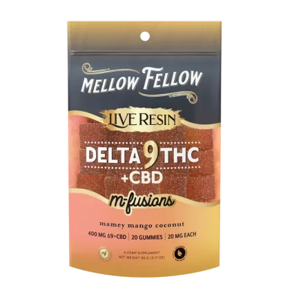 Mellow Fellow Delta 9 Live Resin Edibles 400mg – Mamey Mango Coconut