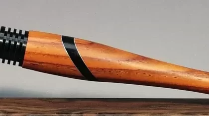 Cocobolo Classic Black Finned w/Wide Band Accent & African Blackwood Mouthpiece by PhattPiggie