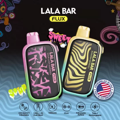Assembled in USA | LALA BAR FLUX 40K Puff Disposable Device
