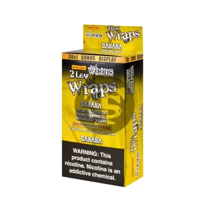 Good Times Sweet Woods Leaf Wrap Banana 30 Pouches of 2 - Ejuicewarehouse