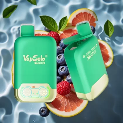 Vapsolo Twins 20000 Puffs Blueberry Blackcurrant Grapefruit Refresher Disposable Vape 40ml Type-C - Bangvapeaustralia