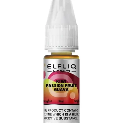Elf Bar Elfliq Kiwi Passion Fruit Guava Nic Salt Vape Juice - Strength