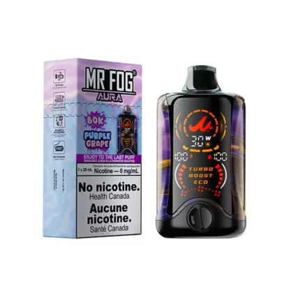 Mr Fog Aura 60K Disposable Vape Nicotine Free – Purple Grape