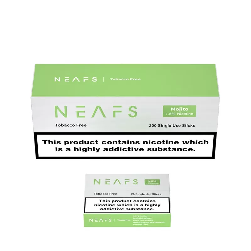 NEAFS Mojito Carton – 200 Sticks - NEAFS Mojito Sticks (Nicotine Strength)#1.5>0 (B5AAEE)