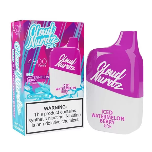 Cloud Nurdz 0% Disposable *** - Apple Watermelon Iced - Image 2