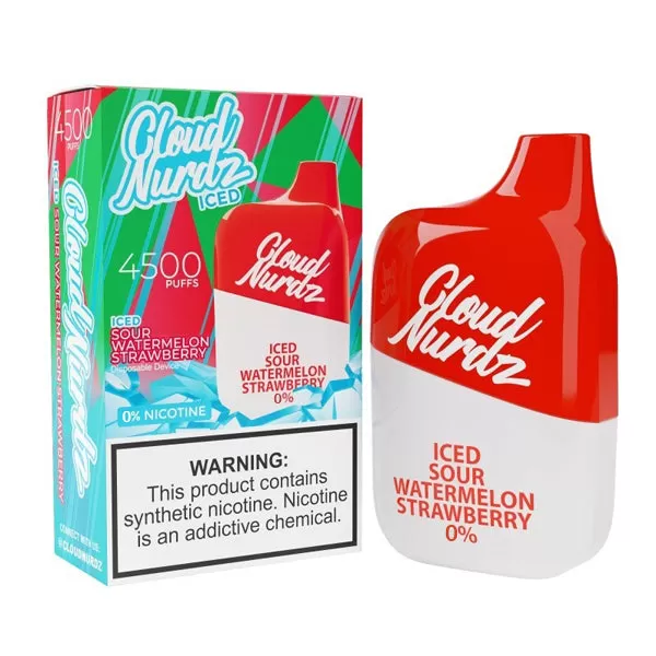 Cloud Nurdz 0% Disposable *** - Apple Watermelon Iced - Image 3