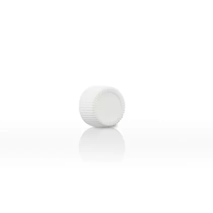 Plastic Cap | Ridged Polypropylene w/ Foam Liner | 15mm – White – 371 Count