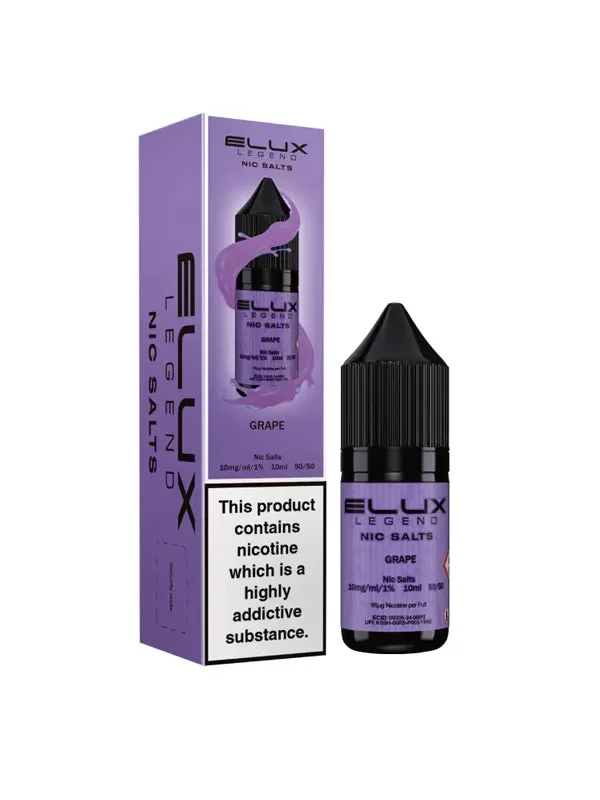 Elux Legend Grape Nic Salt E-Liquid - 10mg