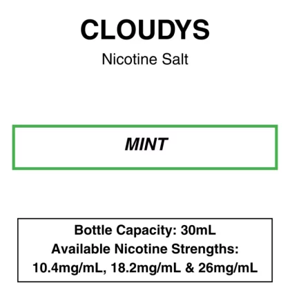 Mint (Classic Mint) – Cloudys Premium E- Liquid Nic Salt 30 ml