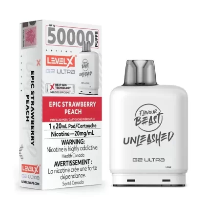 Level X Unleashed G2 Ultra Pod 20mL – Epic Strawberry Peach