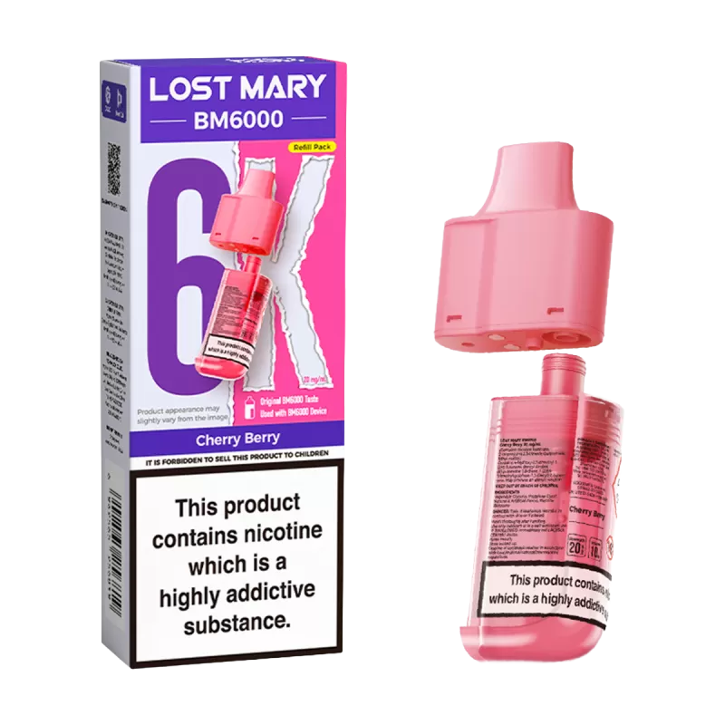 Cherry Berry Lost Mary BM6000 Refill Pack - 20mg - Vape Product