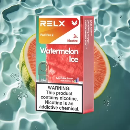 RELX Pod Pro 2 Water Melon Ice 3% Nicotine 600 Puffs 1.9ml Pod 3 Voltage Modes - Bangvapeaustralia