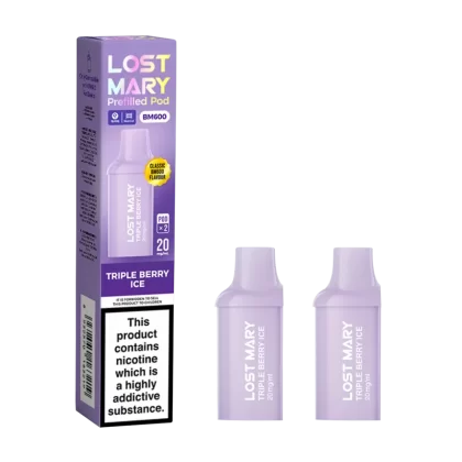 Triple Berry Ice Lost Mary BM600 Pods - 20mg - Vape Product
