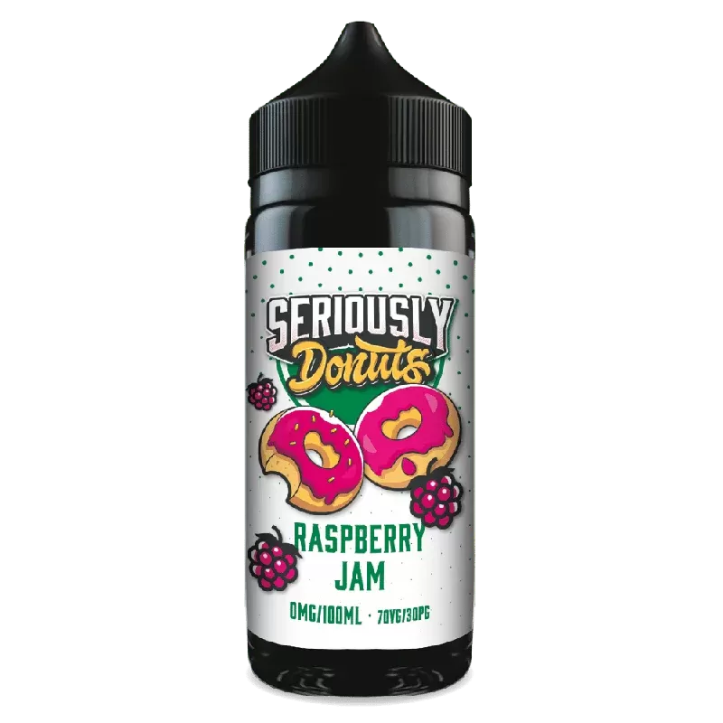 Doozy Seriously Donuts 100ml E-Liquid Shortfill Raspberry Jam - Title#0mg