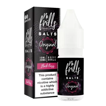No Frills Original 10ml Nic Salt E-Liquid - Nic Salt Strength#10mg>20mg~Flavour#Black Razz>Blueberry Slushy>Cherry Slushy>Red Affair>Menthol