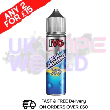 Blue Raspberry IVG Shortfill Juice 50ML Eliquid – CLASSICS RANGE