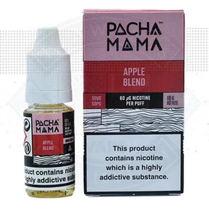 Pacha Mama Salts Apple Blend 10ml E Liquid - Strength#10mg>20mg