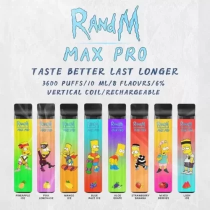 Original RANDM Max Pro Rechargeable Disposable Vape Pen Device 3600 Puffs 1100mAh ( )