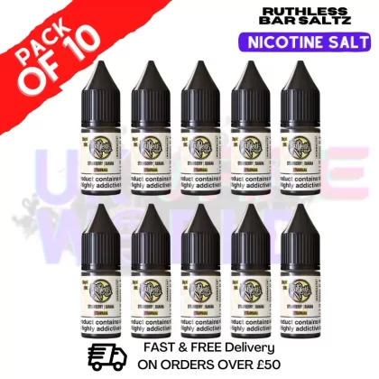 Strawnana Ruthless Nic Salt Eliquid Box Of 10