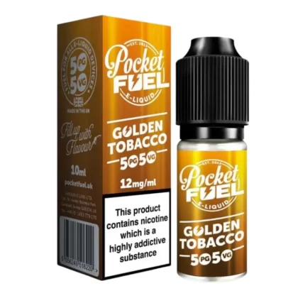 Golden Tobacco 50/50 E-Liquid by Pocket Fuel (10ml) - 6mg