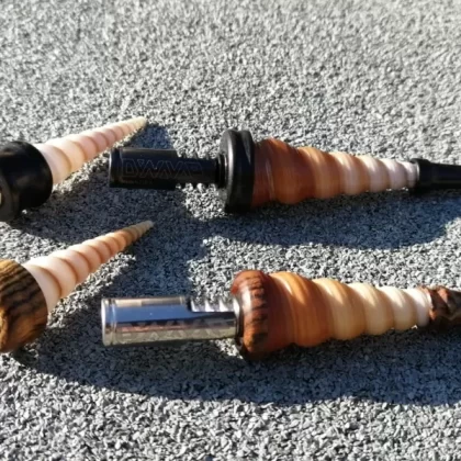 Turritella Shell w/ Bocote Accents (Includes Matching Magnetic Decapper) by PhattPiggie *Incredibly Unique!*