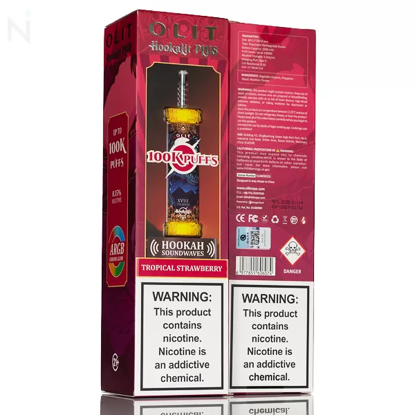Olit Hookalit Plus 100K Puffs Disposable 3.5% Nic - Miami Mint - Image 2