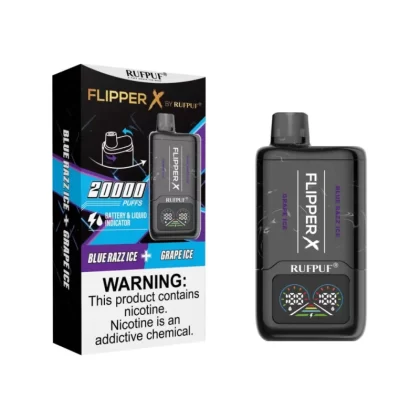 Flipper X – Grape Ice + Blue razz Ice – 20000 Puffs 5%