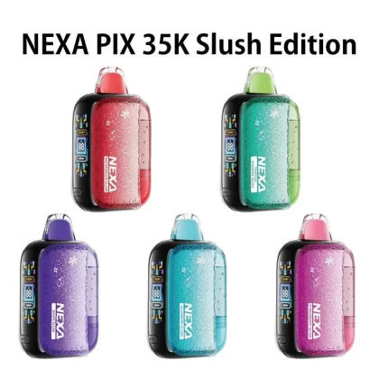 NEXA PIX 35K Slush Edition Disposable Vape - flavors#Watermelon Slush>Tropical Rainbow Slush>Strawberry Slush>Blueberry Slush>Grape Slush (14D90B)