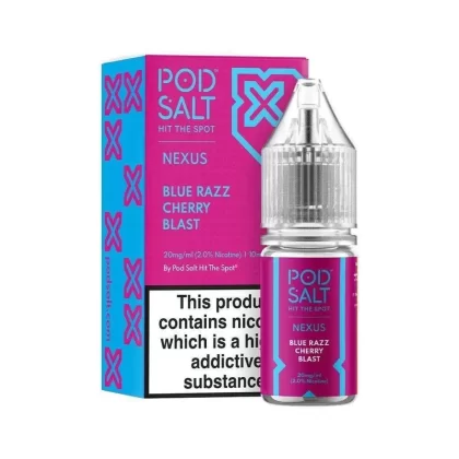NEXUS BLUE RAZZ CHERRY BLAST 10ML NICOTINE SALT E-LIQUID BY POD SALT
