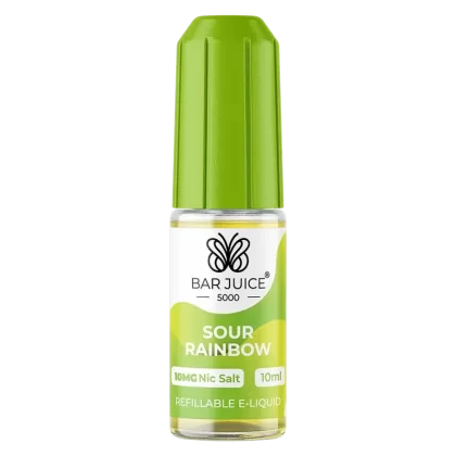 Bar Juice 5000 Sour Rainbow Nic Salt Vape Juice 10ml - Strength#10mg>20mg