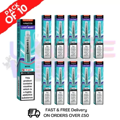 Menthol Lost Mary Crystal Pro 600 Puff Box Of 10