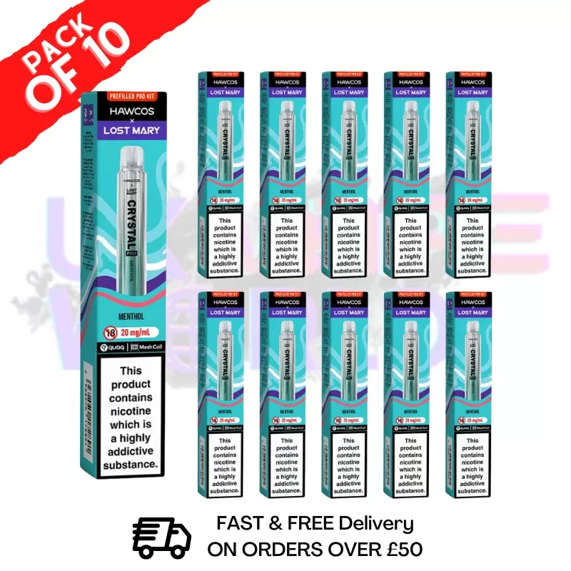 Menthol Lost Mary Crystal Pro 600 Puff Box Of 10