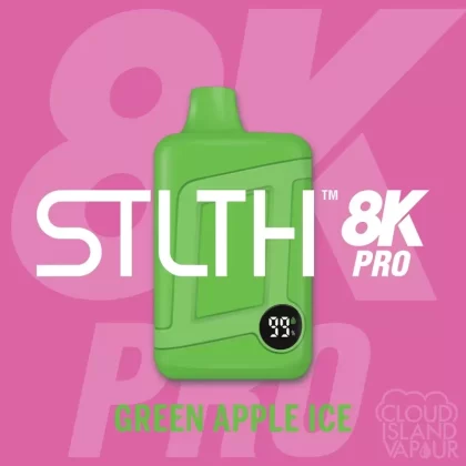 STLTH 8K PRO Disposable Vape – Green Apple Ice - Ecigpremium