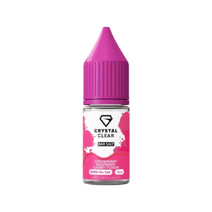 Crystal Clear Bar Salts Strawberry Raspberry Cherry Fusion Nic Salt Vape Juice - 20mg