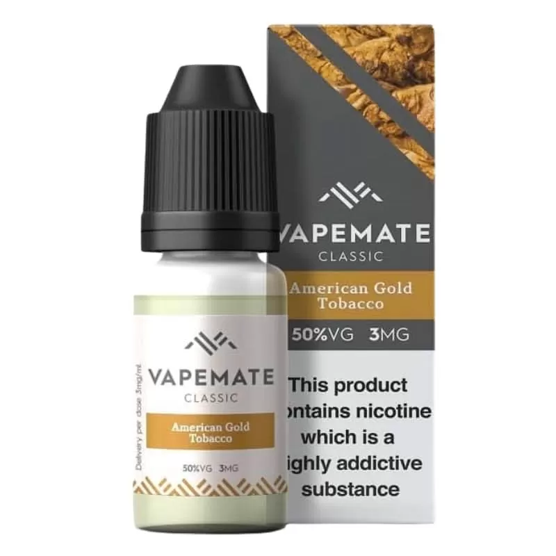 American Gold Tobacco E-Liquid by Vapemate (10ml) - 12mg