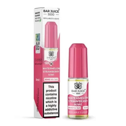 Watermelon Strawberry Kiwi 10ml Nic Salt By Bar Juice 5000