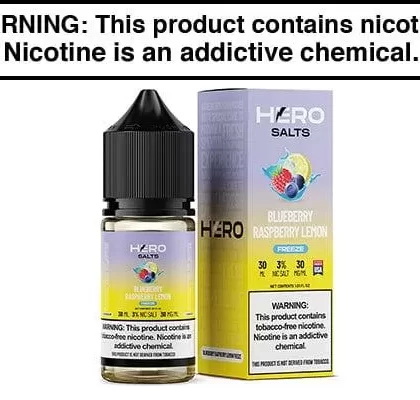 BLUEBERRY RASPBERY LEMON FREEZE BY HERO SALTS 30ML - Vapejuice