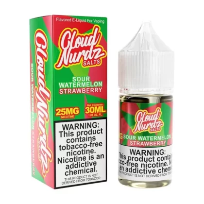Sour Watermelon Strawberry 30ml TF Nic Salt Vape Juice – Cloud Nurdz - Vape Product, Vape Product