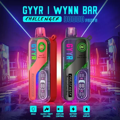 GYYR x Wynn Bar Challenger 30K Puff powered by PYNE POD Disposable Device - 30000 Puffs - Frozen White Grape(Sealed w/o box)
