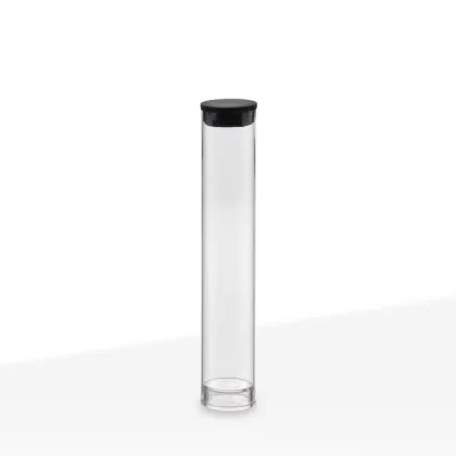 Cartridge Tube | Clear Vape Cartridge Tube with Black Cap