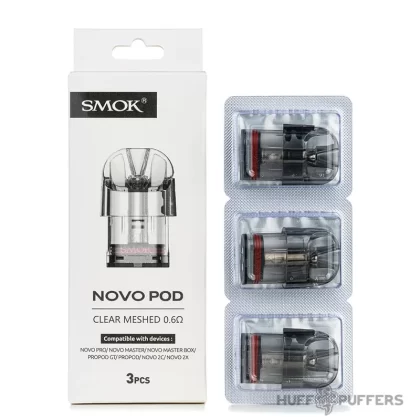 Smok Novo Pods - Resistance#Clear Meshed 0.6 ohm>Clear Meshed 0.8 ohm>Clear Meshed 1.0 ohm