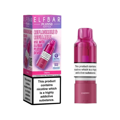 Cherry ElfBar Plus 50 Refill Pack - 20mg - Vape Product
