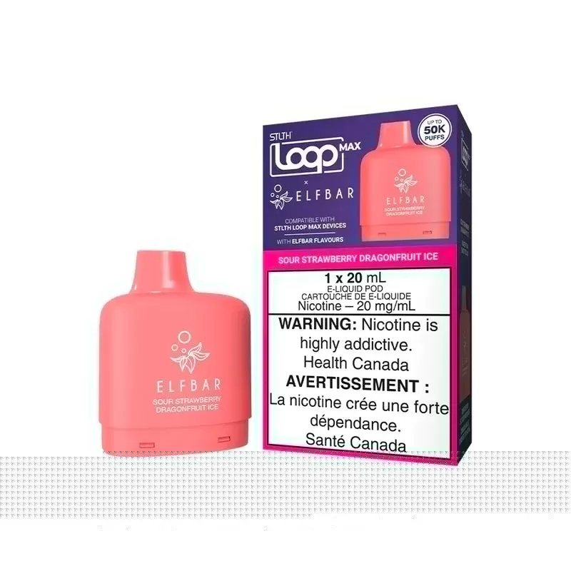 STLTH LOOP MAX X ELFBAR POD PACK – SOUR STRAWBERRY DRAGONFRUIT ICE - Eliquidsupply