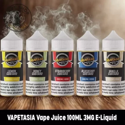 VAPETASIA Vape Juice 100ML 3MG E-Liquid in Dubai UAE - Iced Blackberry Lemonade, Iced Blue Razz