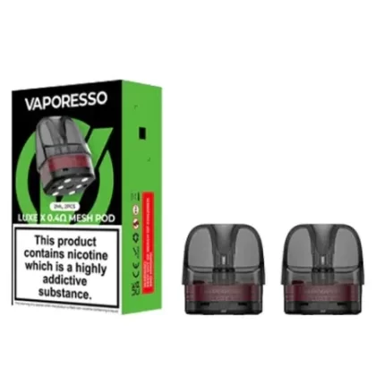 Vaporesso LUXE X Replacement Pods 2 Pack - Type#LUXE X POD MTL 0.8Ohm>LUXE X POD DTL 0.3Ohm>LUXE X POD DTL 0.4Ohm>LUXE X POD DTL 0.6Ohm>LUXE X COREX 2 0.3OHM>LUXE X COREX 2 0.4OHM>LUXE X COR
