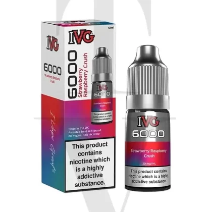 IVG 6000 STRAWBERRY RASPBERRY CRUSH NIC SALT E-LIQUID