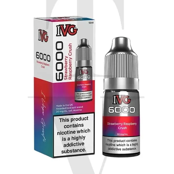 IVG 6000 STRAWBERRY RASPBERRY CRUSH NIC SALT E-LIQUID