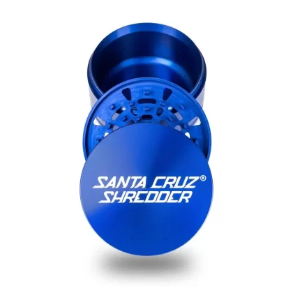 Santa Cruz Shredder Aluminum 3 Piece Jumbo Grinders - Color#Blue>Purple>Black>Green>Grey>Rasta~Finish#Glossy>Matte